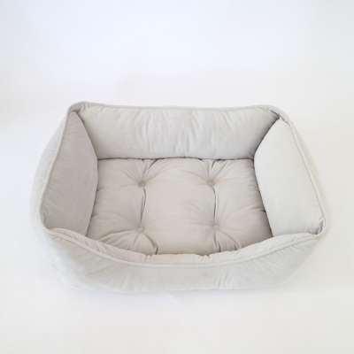 Warm super soft pet sofa bed padded pet bolster bed